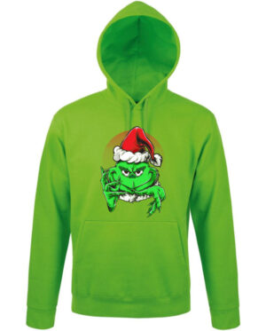 Mikina pánská zelená Grinchy Claus