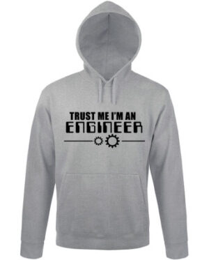 Mikina pánská šedá Trust me I'm a Engineer