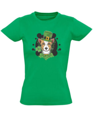 Tričko dámské zelené Cute dog