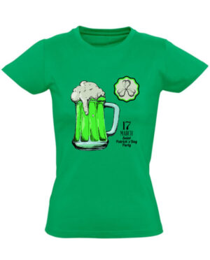 Tričko dámské zelené St Patricks day party