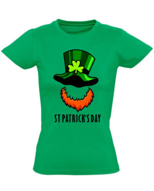 Tričko dámské zelené St patricks day beard