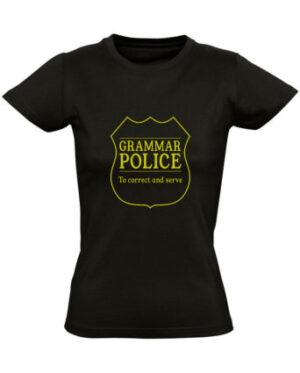 Tričko dámské černé GRAMAR POLICE
